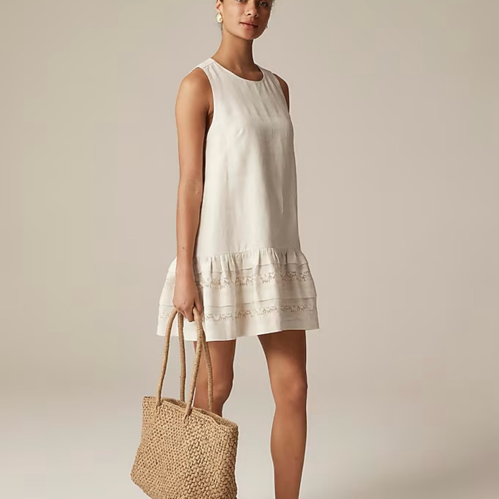 J. Crew Elegant Cream Sleeveless Dress